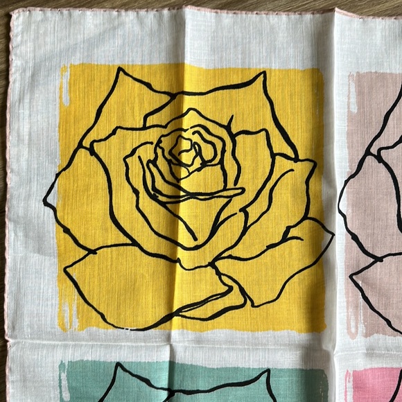 VTG Nina Ricci Rose Scarf - Picture 4 of 5